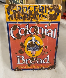 Colonial Bread the Quality Loaf with Groceries Privilege Panel SSP Sign