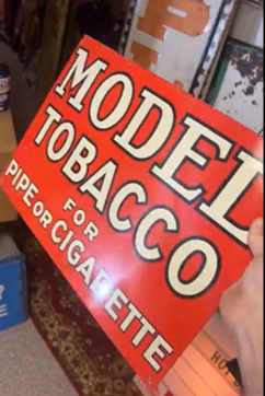Model Tobacco for Pipe or Cigarette SST Sign