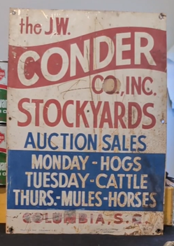 Condor Stockyards Auction Sales Columbia SC SST Sign