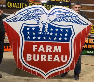 Farm Bureau Eagle Shield Die Cut SSP Sign