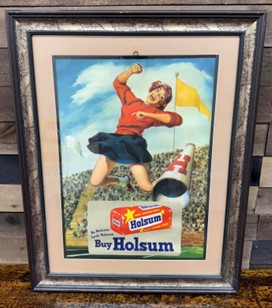 Holsum Bread Cheerleader Cardboard Sign