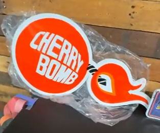 Cherry Bomb Walker Muffler Embossed SST Sign