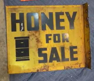 Honey for Sale with Hives DST Flange Sign