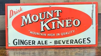 Mount Kineo Ginger Ale Beverages Embossed SST Sign