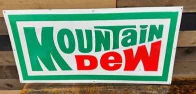 Mountain Dew 1982 Embossed SST Sign