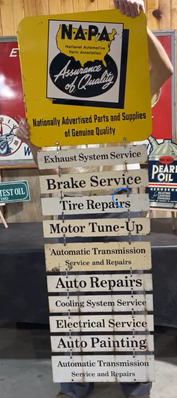 NAPA Assurance of Quality Auto Services DST Hanging Sign