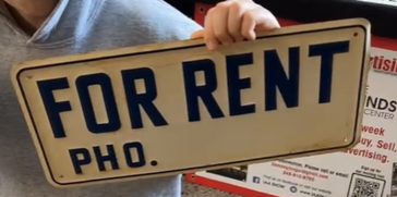 For Rent SST Embossed Sign