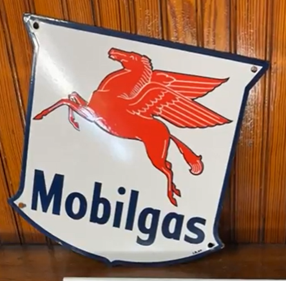 Mobile Gasoline Mobilgas Pegasus 1950 SSP Pump Plate