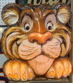 Esso Tiger European Double-Sided Vacuform Plastic Gasoline Pump Topper