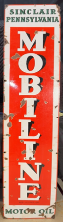 Mobiline Sinclair Pennsylvania Motor Oil SSP Vertical Sign