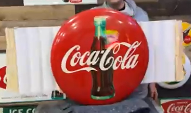 Coca-Cola SST Button with SST Wings Back-Pack Sign