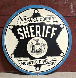 Niagara County Sheriff Mounted Division 20 Inch SST Sign