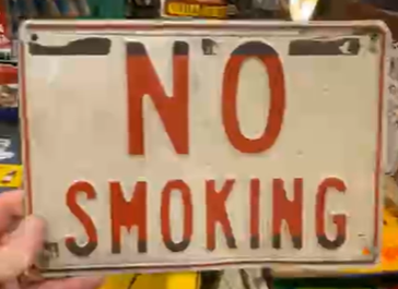 No Smoking SST Embossed Sign