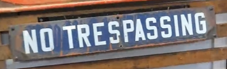 No Trespassing Single Sided Porcelain Sign