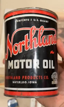 Northland Motor Oil Waterloo Iowa One Quart Can
