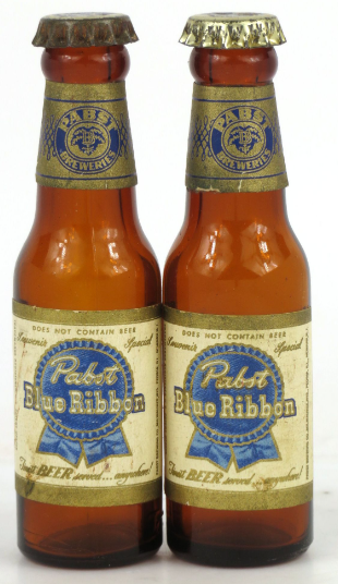 1950 Pabst Blue Ribbon Miniature Beer Bottles Milwaukee Wisconsin