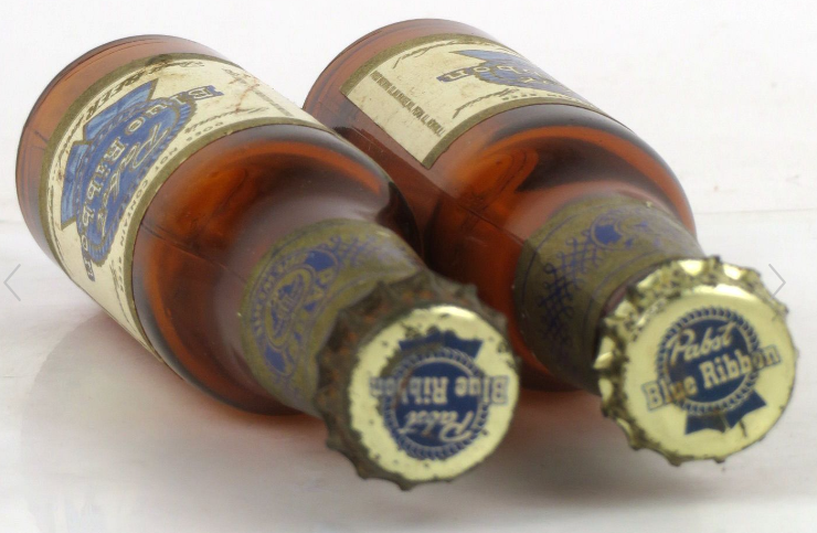 1950 Pabst Blue Ribbon Miniature Beer Bottles Milwaukee Wisconsin