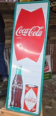 Coca-Cola 12 Ounce Can and Bottle SST Vertical Sign