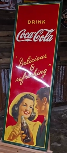 Drink Coca-Cola Delicious and Refreshing Man & Woman SST Sign