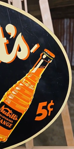 Nesbitt’s California Orange Sold Here 5 Cents DST Flange Sign