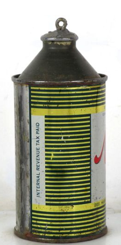 1947 Muehlebach’s Pilsener Beer 12oz High Profile Cone Top Can Kansas City Missouri