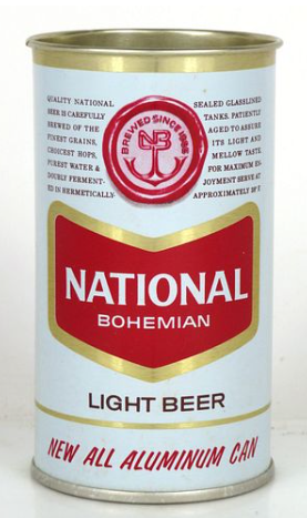 1965 National Bohemian Light Beer 12oz Flat Top Can Baltimore Maryland