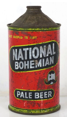1947 National Bohemian Pale Beer Quart Cone Top Can Baltimore Maryland