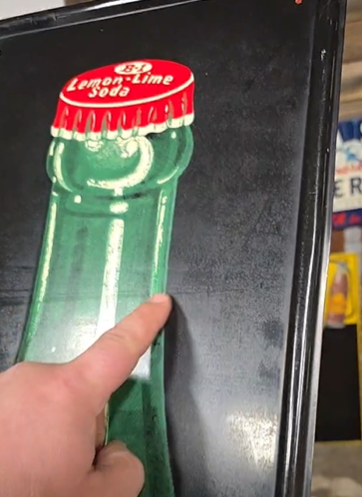 B-1 Lemon Lime Soda Pop SST Embossed Sign