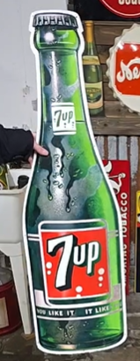 7Up Convex Die Cut SST Bottle-Shaped Sign