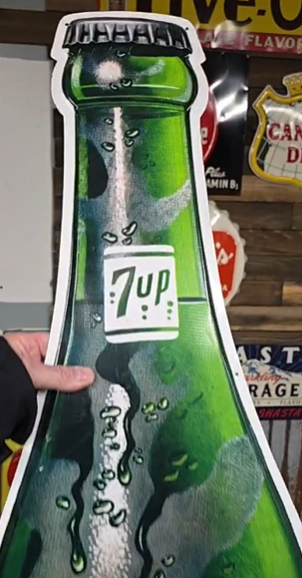 7Up Convex Die Cut SST Bottle-Shaped Sign