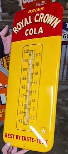 Crown Cola Best by Taste Test SST Tube Thermometer