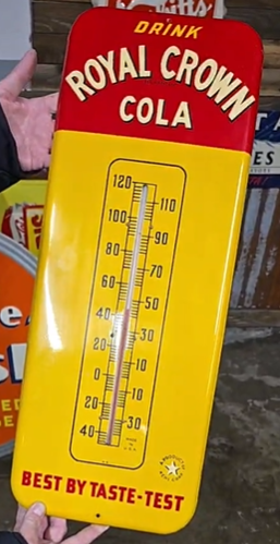 Crown Cola Best by Taste Test SST Tube Thermometer