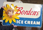 Borden’s Ice Cream with Elsie SST Embossed Sign