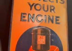 AC Oil Filter Protects Your Engine SST Embossed Vertical Sign