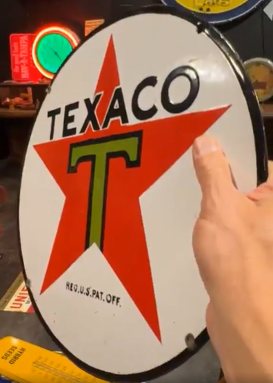 Texaco Black T 15 Inch SSP Pump Plate