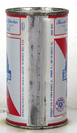 1965 Pabst Blue Ribbon Beer 12oz Flat Top Milwaukee Wisconsin