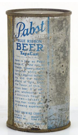 1939 Pabst Blue Ribbon Export Beer 12oz Opening Instruction Can Milwaukee Wisconsin