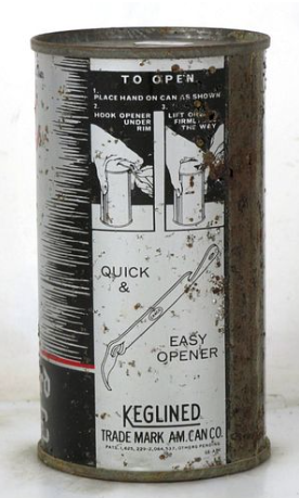 1939 Pabst Old Tankard Ale 12oz Opening Instruction Can Milwaukee Wisconsin