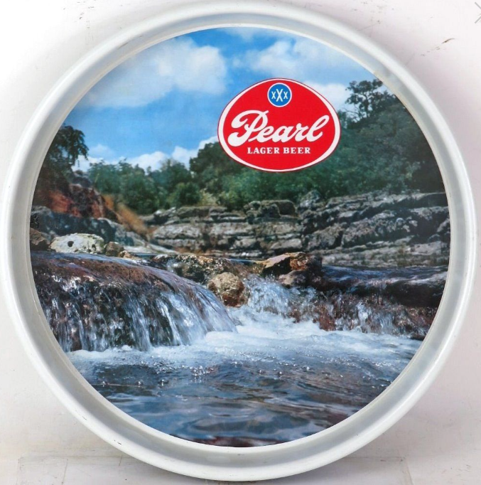1965 Pearl Lager Beer 13 inch Serving Tray San Antonio Texas