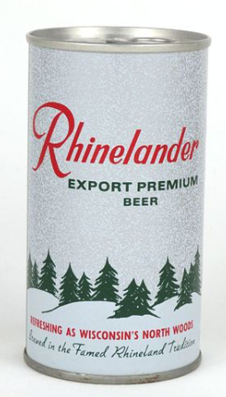 1970 Rhinelander Export Premium Beer 12oz Ring Top Can Monroe Wisconsin