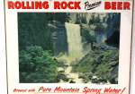1959 Rolling Rock Beer (Buttermilk Falls) Masonite Sign Latrobe Pennsylvania