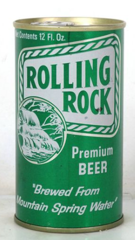 1967 Rolling Rock Premium Beer 12oz Ring Top Can Latrobe Pennsylvania