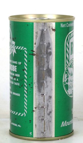 1967 Rolling Rock Premium Beer 12oz Ring Top Can Latrobe Pennsylvania
