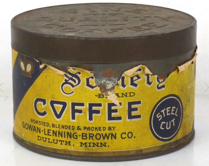 1920 Royal Society Coffee 1 Pound Tin Duluth Minnesota