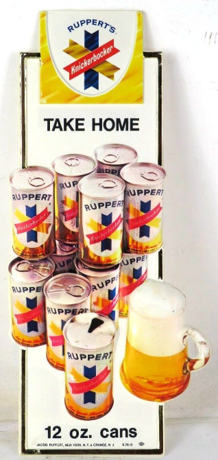1994 Ruppert Knickerbocker Beer Vacuform Sign New York (Brooklyn) New York
