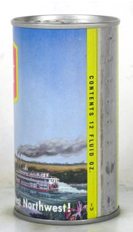 1969 Schmidt Beer (Deer and Riverboat) 12oz Ring Top Can Saint Paul Minnesota