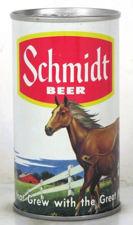 1969 Schmidt Beer (Palomino Horses) 12oz Ring Top Can Saint Paul Minnesota
