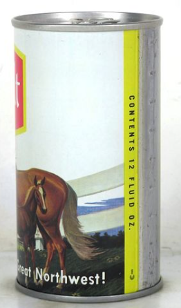 1969 Schmidt Beer (Palomino Horses) 12oz Ring Top Can Saint Paul Minnesota