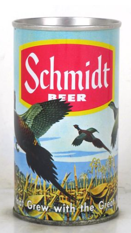 1966 Schmidt Beer (Chinese Ringneck Pheasants) 12oz Ring Top Can Saint Paul Minnesota