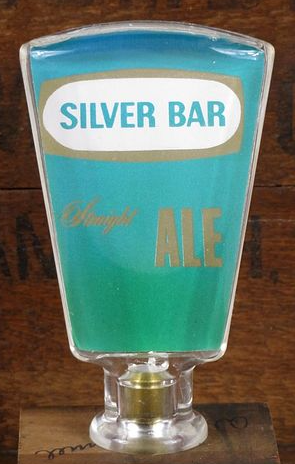 1957 Silver Bar Straight Ale 4½ Inch Tap Handle Tampa Florida